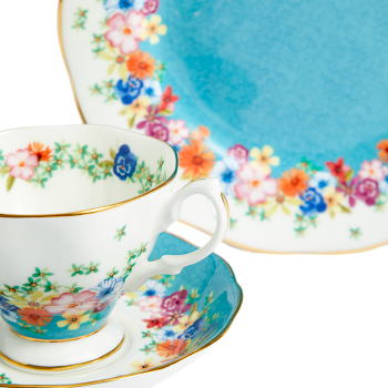 100 Years Teacup/Saucer/Plate Set 1940 Florence