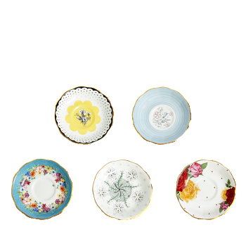 100 Years Teacup & Saucer 1920 - 1960 Set of 5