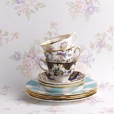 100 Years Teaware 10 Piece Set Cup & Saucer 1900-1940