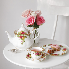 Old Country Roses Teapot/Sugar/Creamer Set