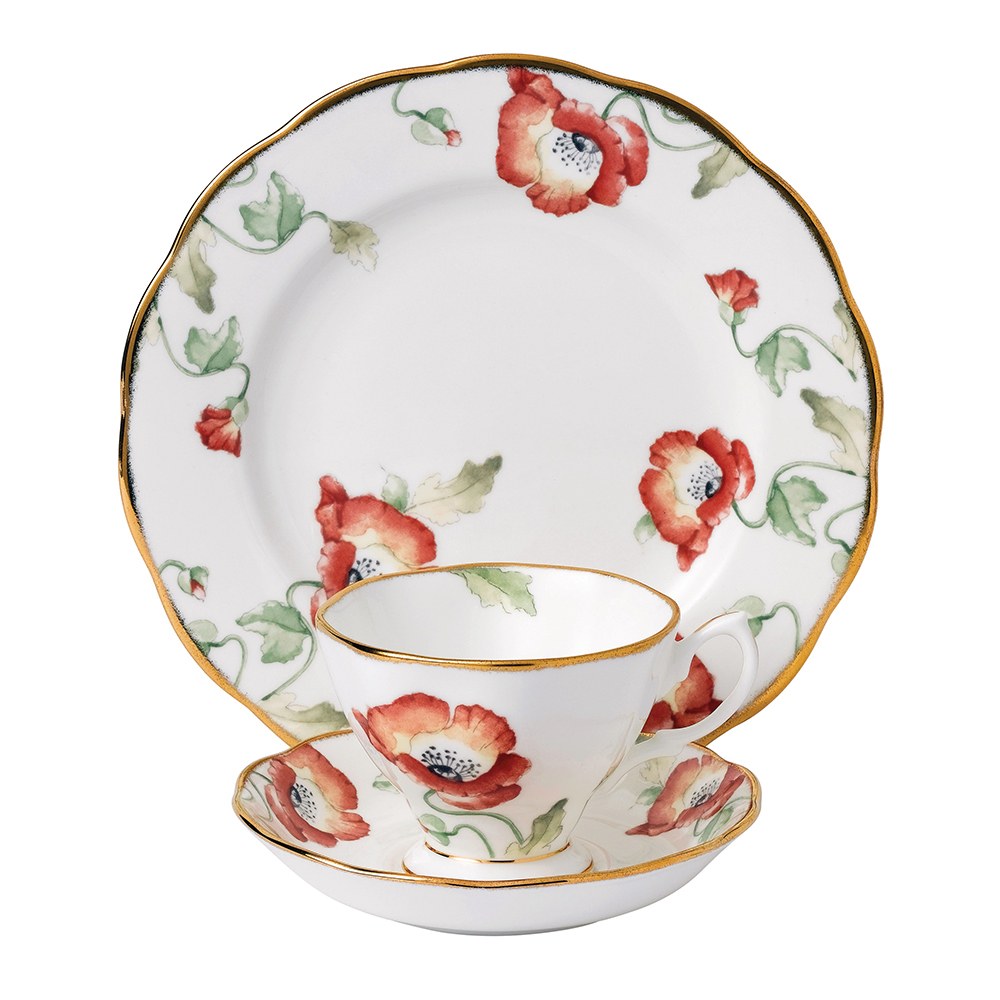 100 Years Teaware Teacup, Saucer, Plate 1970