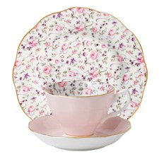 Rose Confetti Teacup/ Saucer/ Plate Set