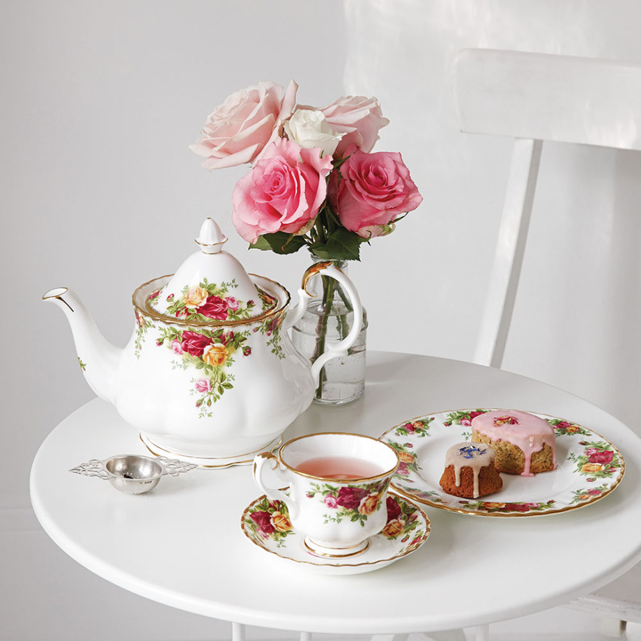 Old Country Roses Teapot/Sugar/Creamer Set