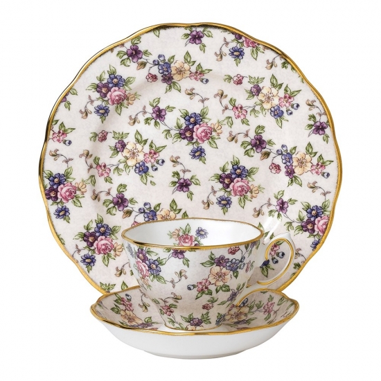 100 Years Teaware Teacup, Saucer, Plate 1940