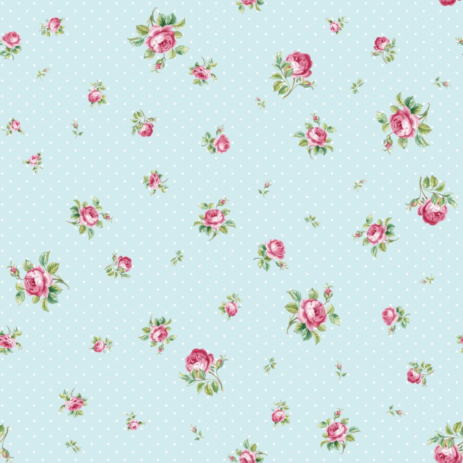 Polka Blue Teacup/Saucer/ Plate Set