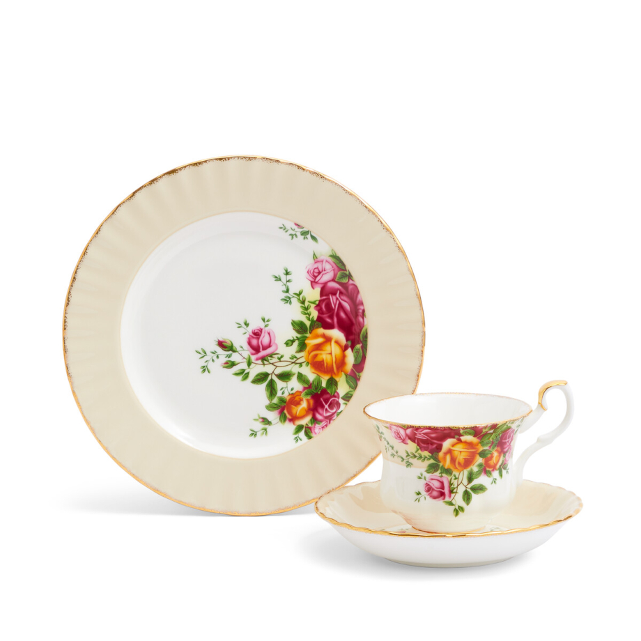 Old Country Roses 3 Piece Set Vanilla