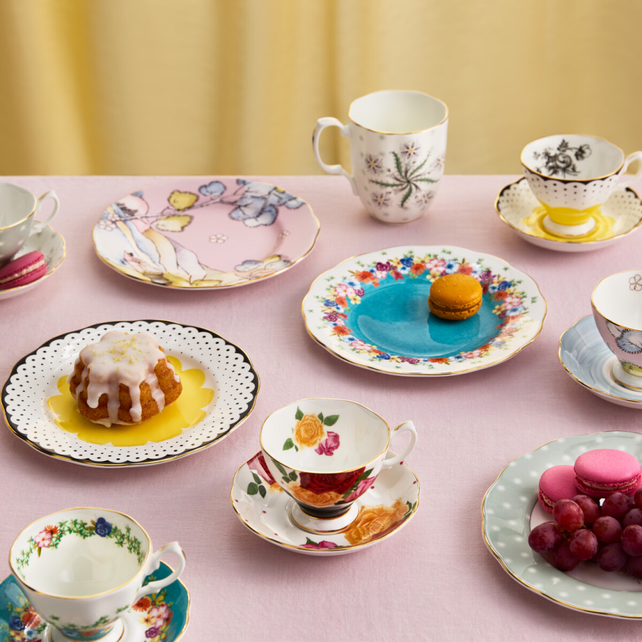 100 Years Teacup & Saucer 1920 - 1960 Set of 5