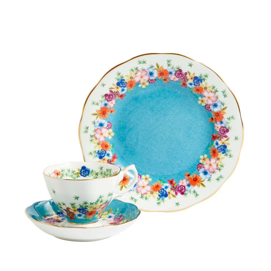 100 Years Teacup/Saucer/Plate Set 1940 Florence