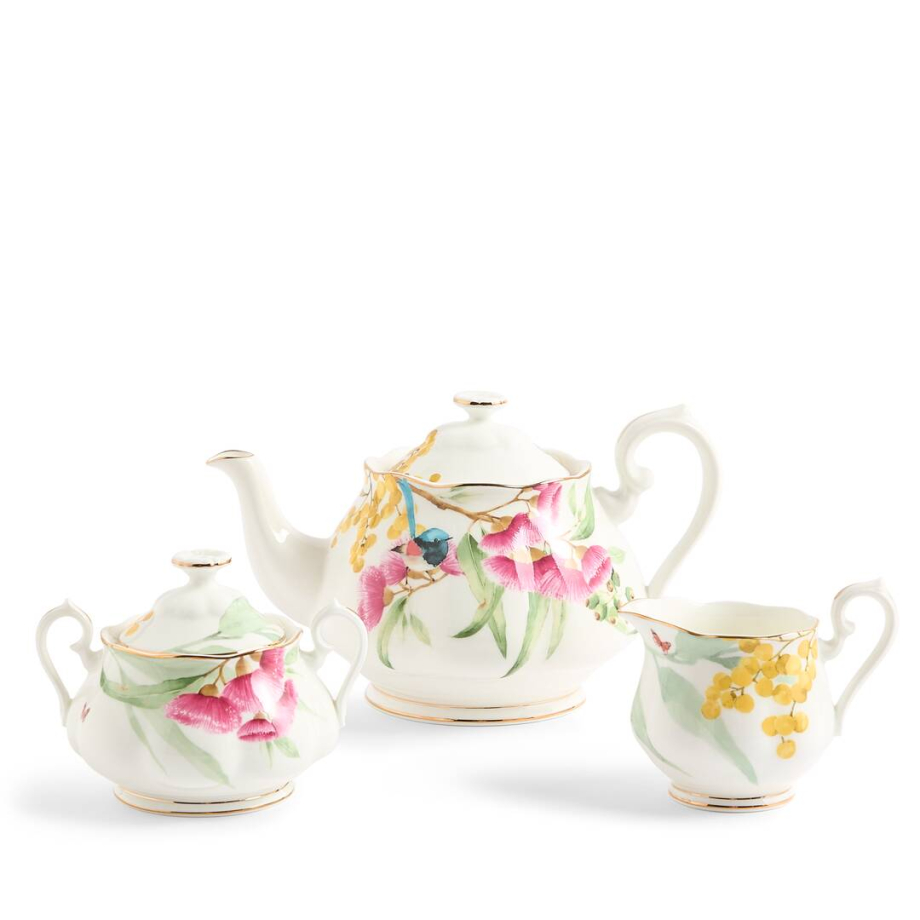 Miranda Kerr Australiana Teapot Sugar Cream White 3 pcs