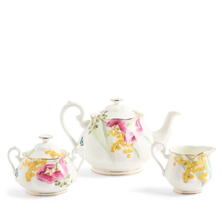 Miranda Kerr Australiana Teapot Sugar Cream White 3 pcs